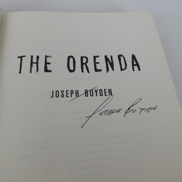 The Orenda A Novel Joseph Boyden 2014 Hardcover Dust Jacket First Edition SIGNED - Picture 3 of 4
